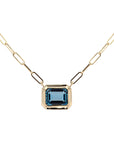 Goshwara 18k Yellow Gold Emerald Cut Gemstone Pendant Necklace
