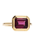 Goshwara 18k Yellow Gold Emerald Cut Gemstone Ring