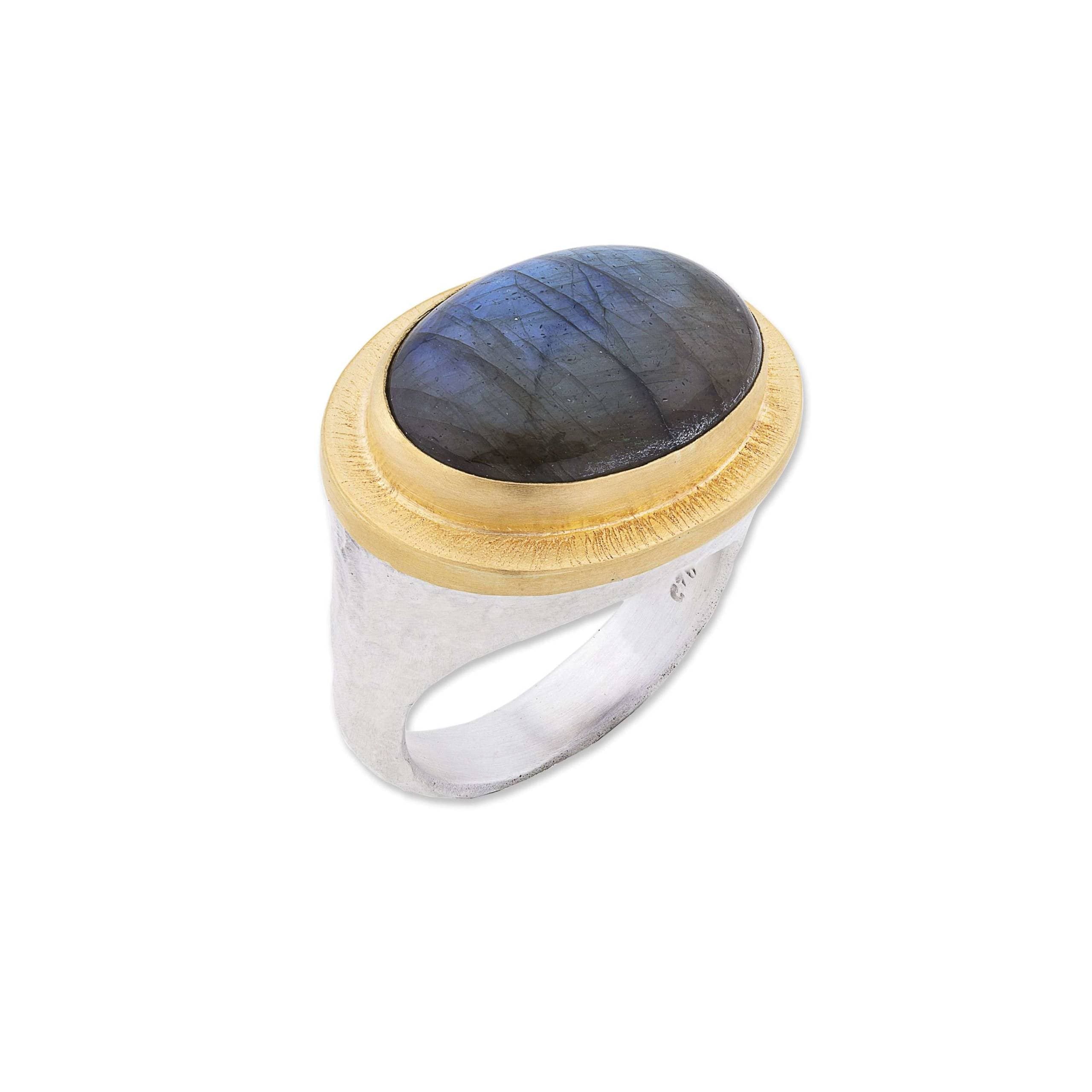 Lika Behar Yellow Gold & Sterling Silver Labradorite Statement