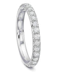 Precision Set Round Diamond French Cut Eternity Band 0.75ct