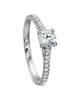 Round Brilliant Diamond Gold & Platinum Engagement Ring - Skeie's Jewelers