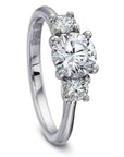 Three-Stone 'New Aire' White Gold Engagement Ring by Precision Set