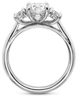 Three-Stone 'New Aire' White Gold Engagement Ring by Precision Set