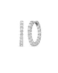 Roberto Coin Inside Out Diamond Hoop Earrings - Small - Skeie's Jewelers
