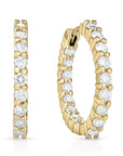Roberto Coin Inside Out Diamond Hoop Earrings - Small