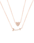Heart & Arrow Diamond Pendant Gold Necklace by Shy Creation zoom