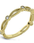 Simon G. 18k Beaded Bezel Wedding Band Ring