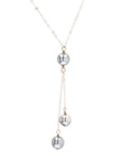 Tahitian Pearl Dangling Lariat Necklace in Yellow Gold