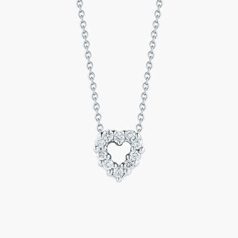 Roberto Coin Tiny Treasures Reversible Diamond & Gemstone Heart Necklace - Skeie's Jewelers