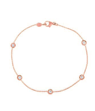 Roberto Coin 5-Diamond Station Bracelet - Skeie's Jewelers