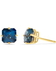 London Blue Topaz Cushion Cut Studs - Skeie's Jewelers