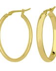 14k Oval Tube Hoops by Carla | Nancy B. - Skeie's Jewelers
