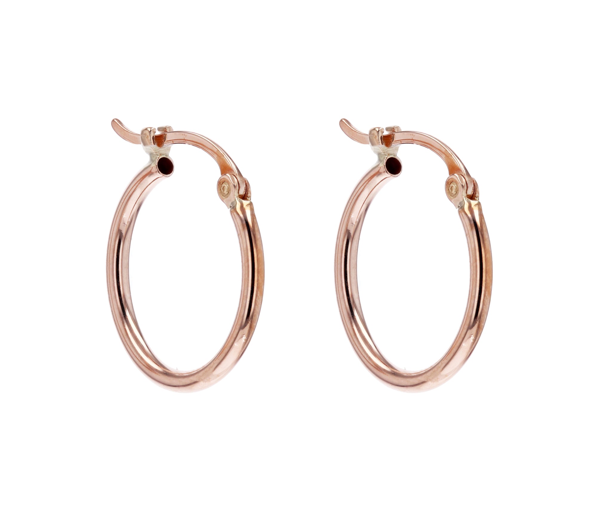 Rose Gold Tube Hoops Carla | Nancy B. - Skeie's Jewelers