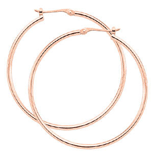 Rose Gold Tube Hoops Carla | Nancy B. - Skeie's Jewelers