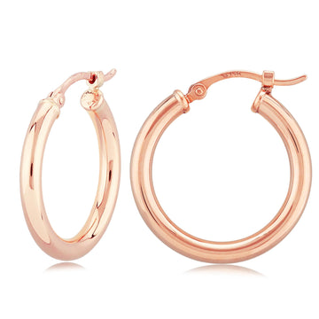 Carla | Nancy B. Rose Gold Tube Hoops - Skeie's Jewelers