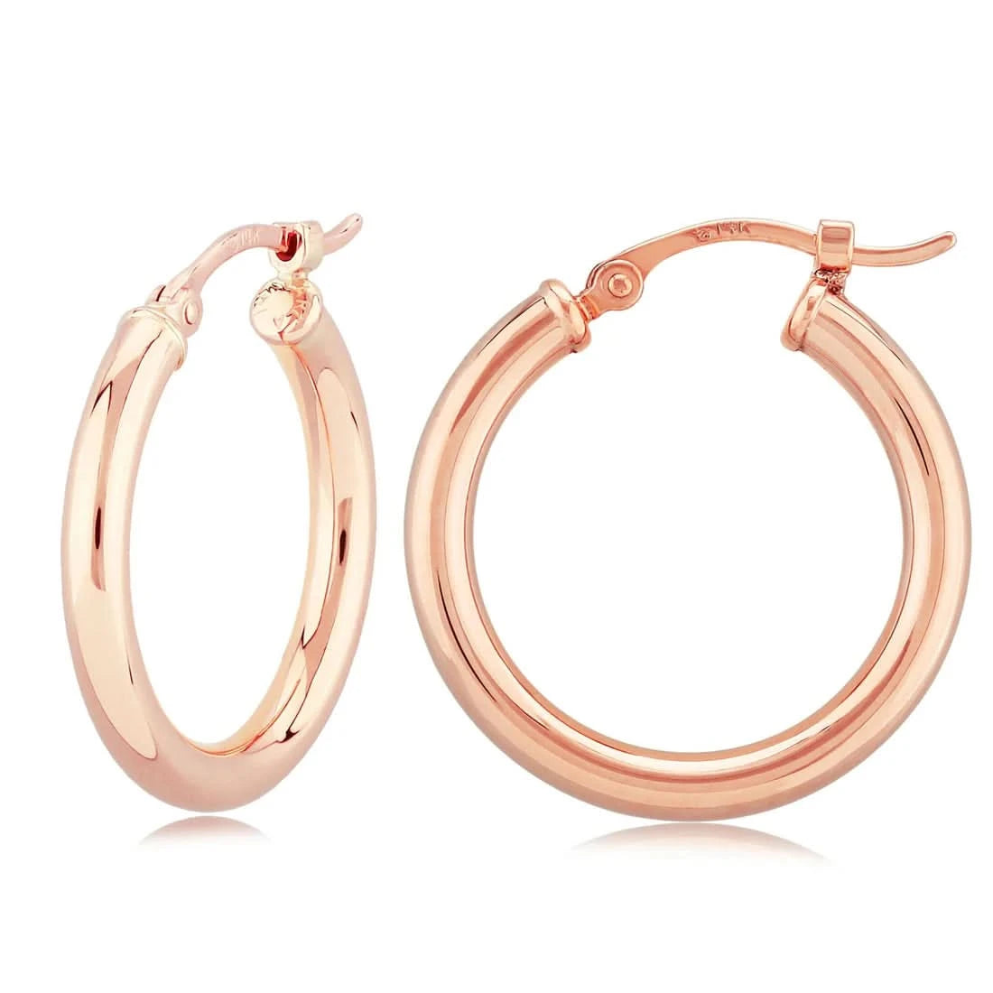 Rose Gold 2.5mm Tube Hoops by Carla | Nancy B. - Skeie's Jewelers