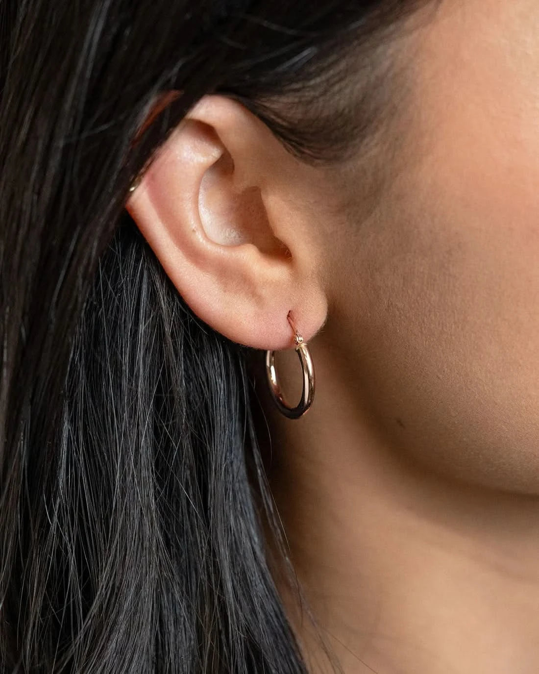 Rose Gold 2.5mm Tube Hoops by Carla | Nancy B. - Skeie's Jewelers