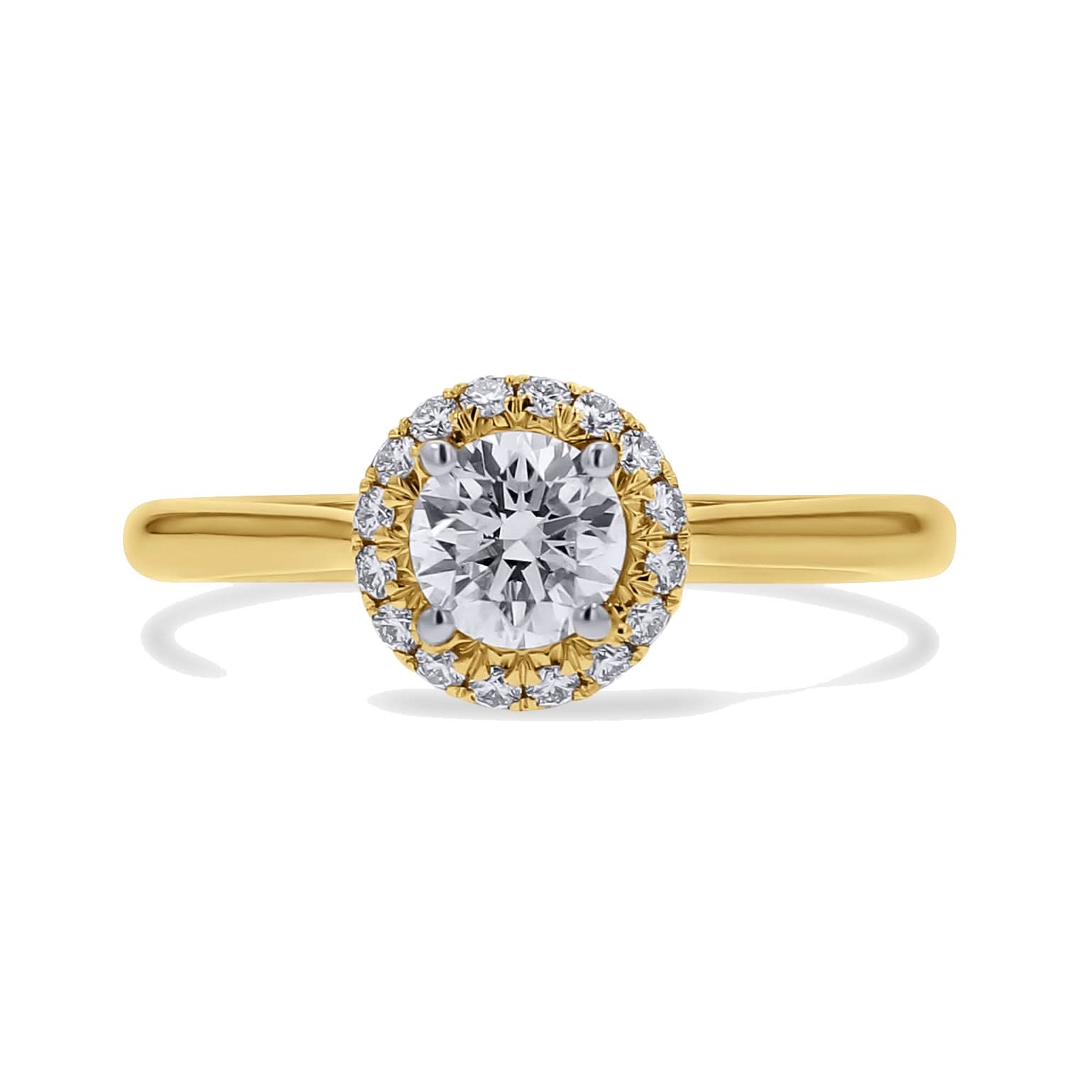 Halo-Set Diamond Engagement Ring - Skeie's Jewelers