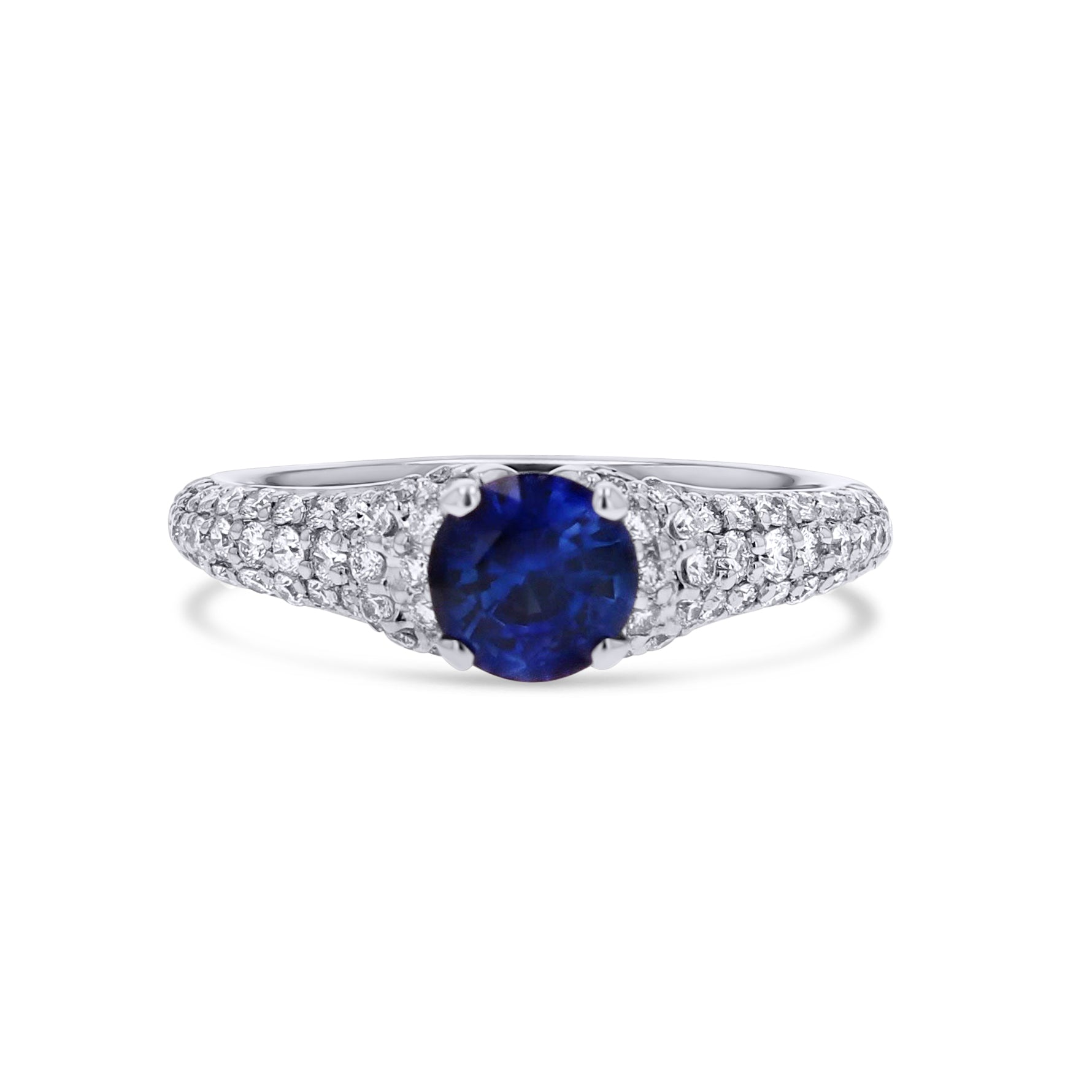 Sapphire Pave Diamond Ring - Skeie's Jewelers