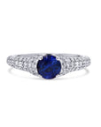Sapphire Pave Diamond Ring - Skeie's Jewelers