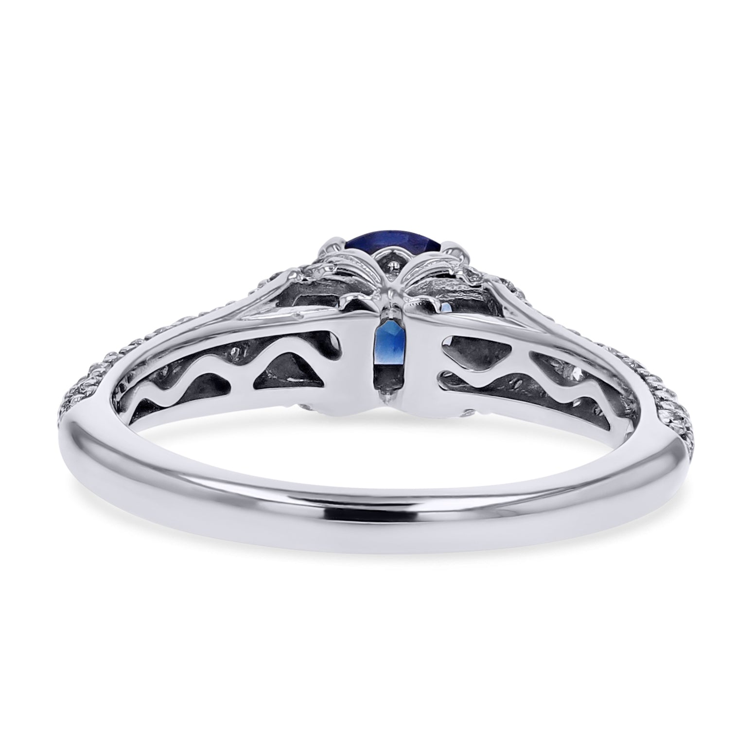 Sapphire Pave Diamond Ring - Skeie's Jewelers