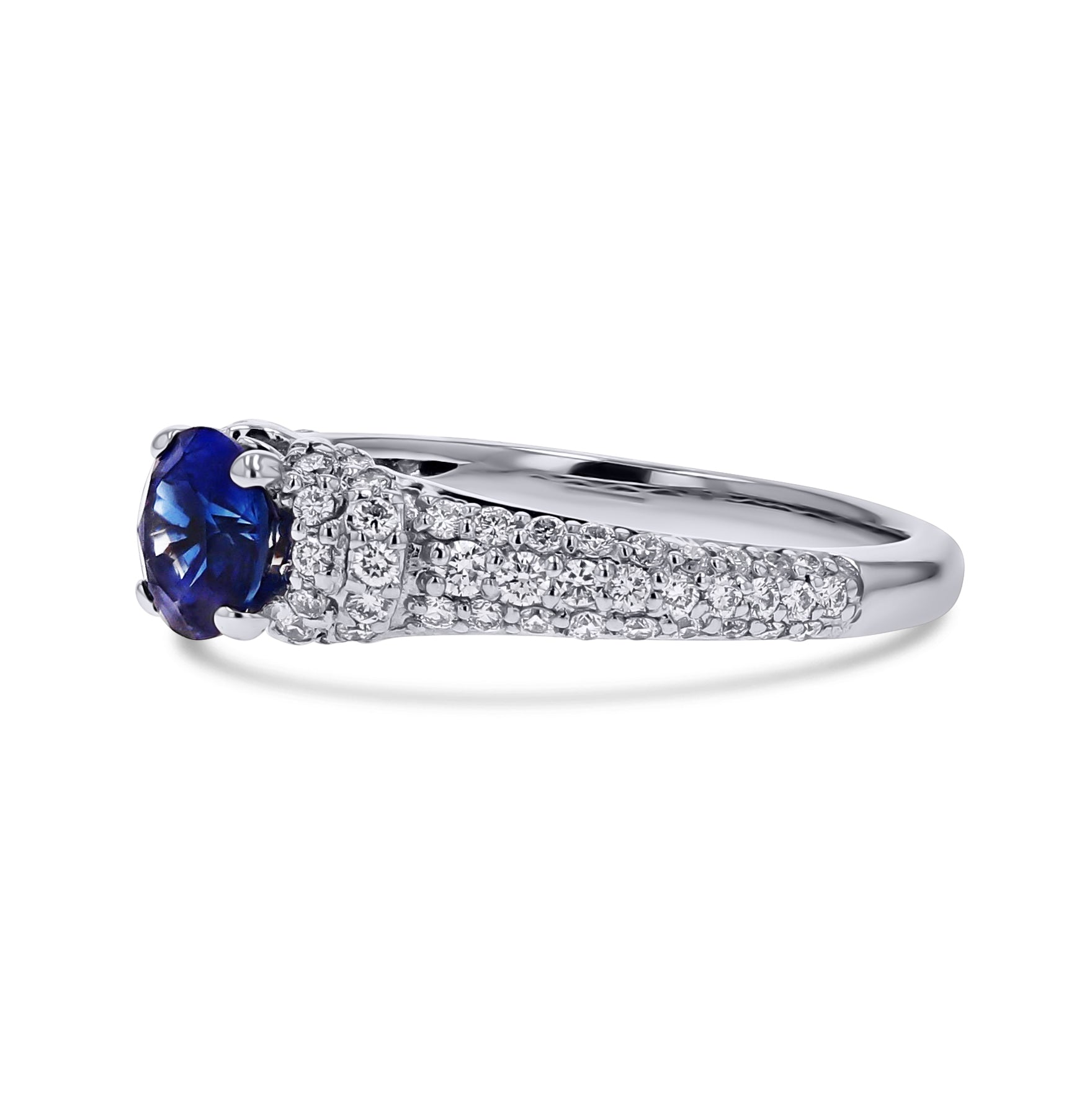 Sapphire Pave Diamond Ring - Skeie's Jewelers