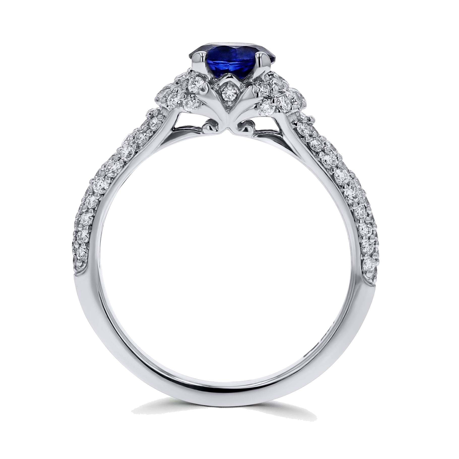 Sapphire Pave Diamond Ring - Skeie's Jewelers