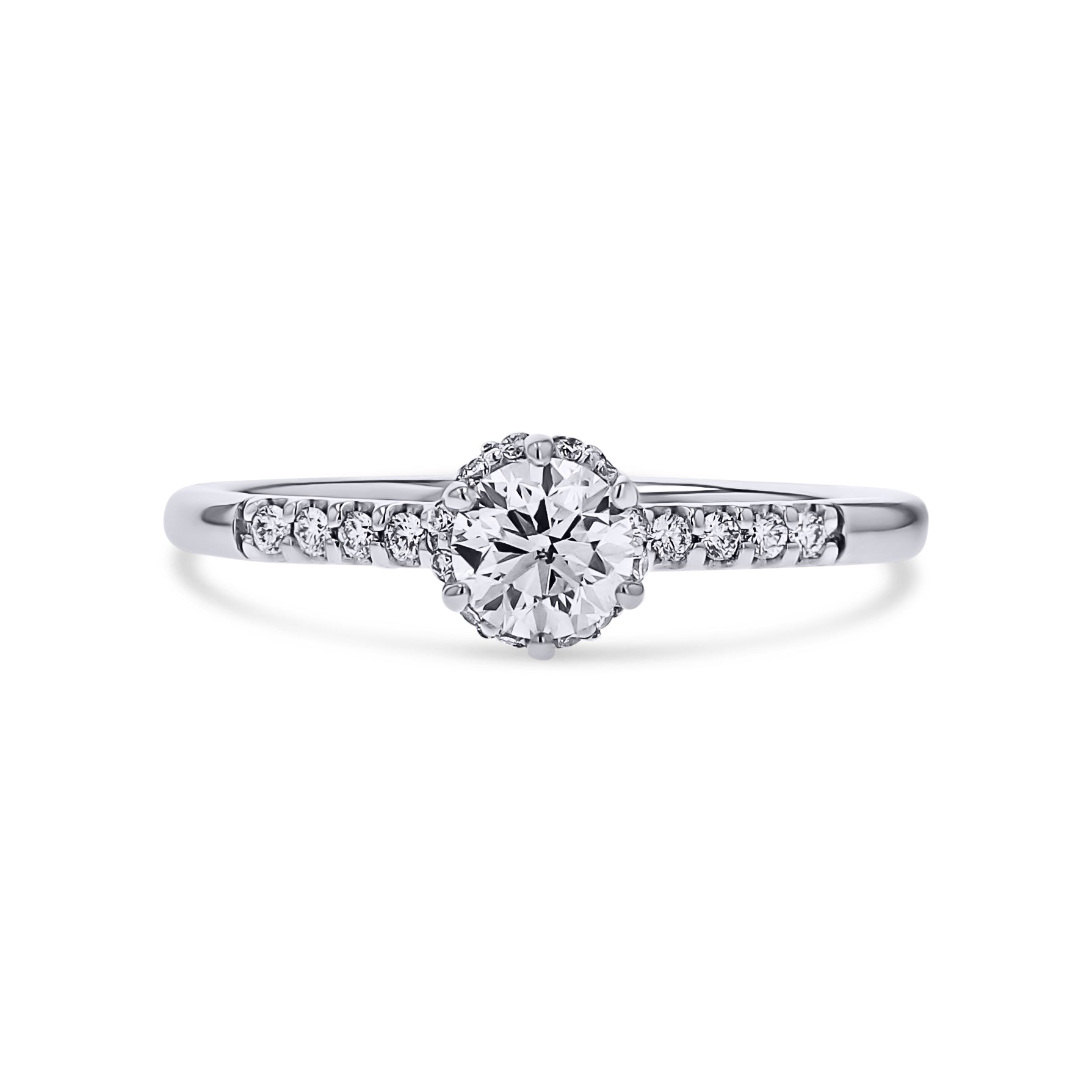 Petal-Halo Diamond Engagement Ring - Skeie's Jewelers