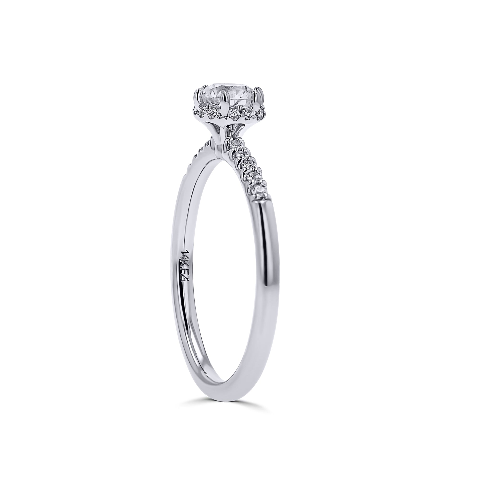 Petal-Halo Diamond Engagement Ring - Skeie's Jewelers