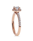 Rose Gold Round Halo Engagement Ring - Skeie's Jewelers