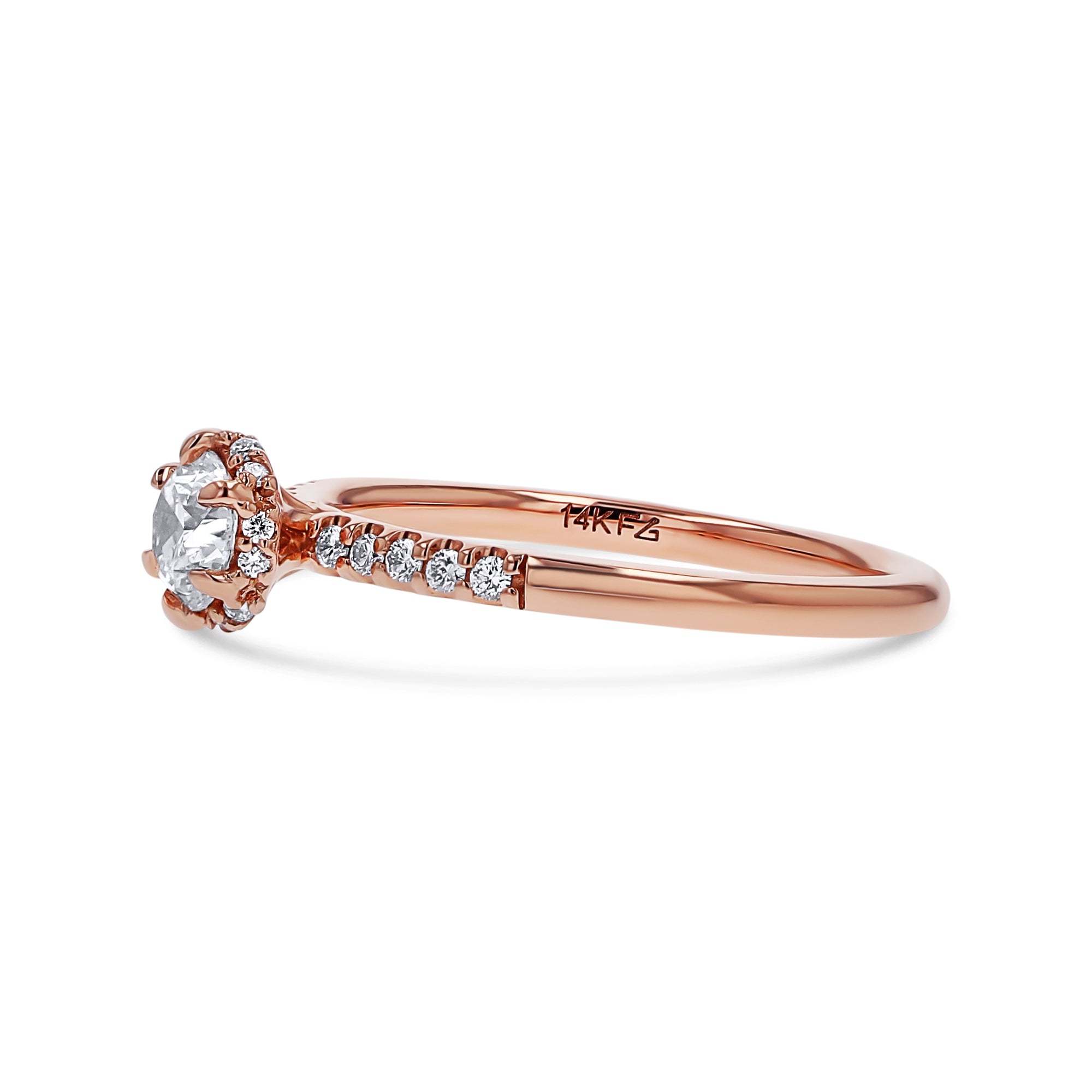 Petal-Halo Diamond Engagement Ring - Skeie's Jewelers