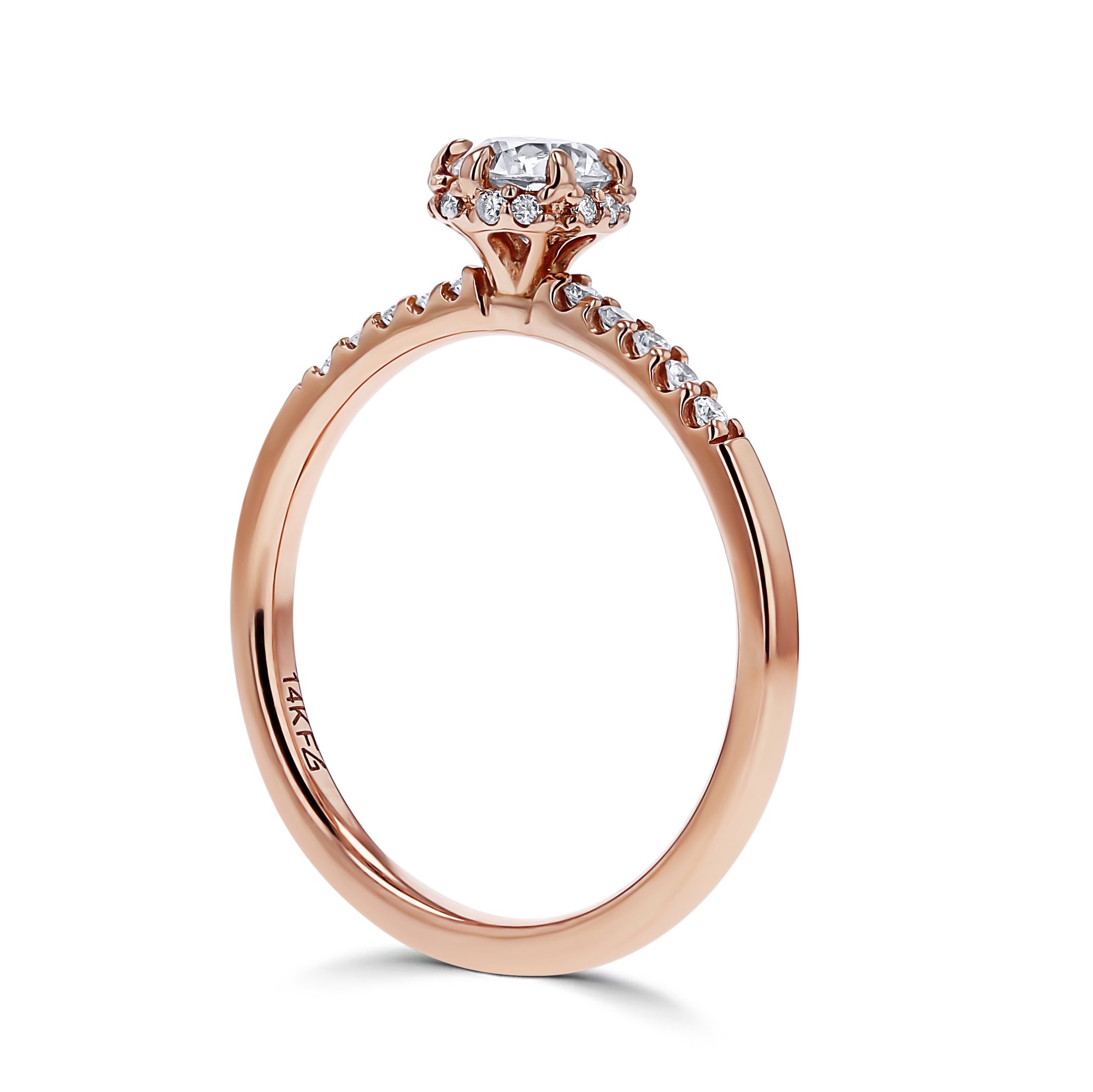 Petal-Halo Diamond Engagement Ring - Skeie's Jewelers