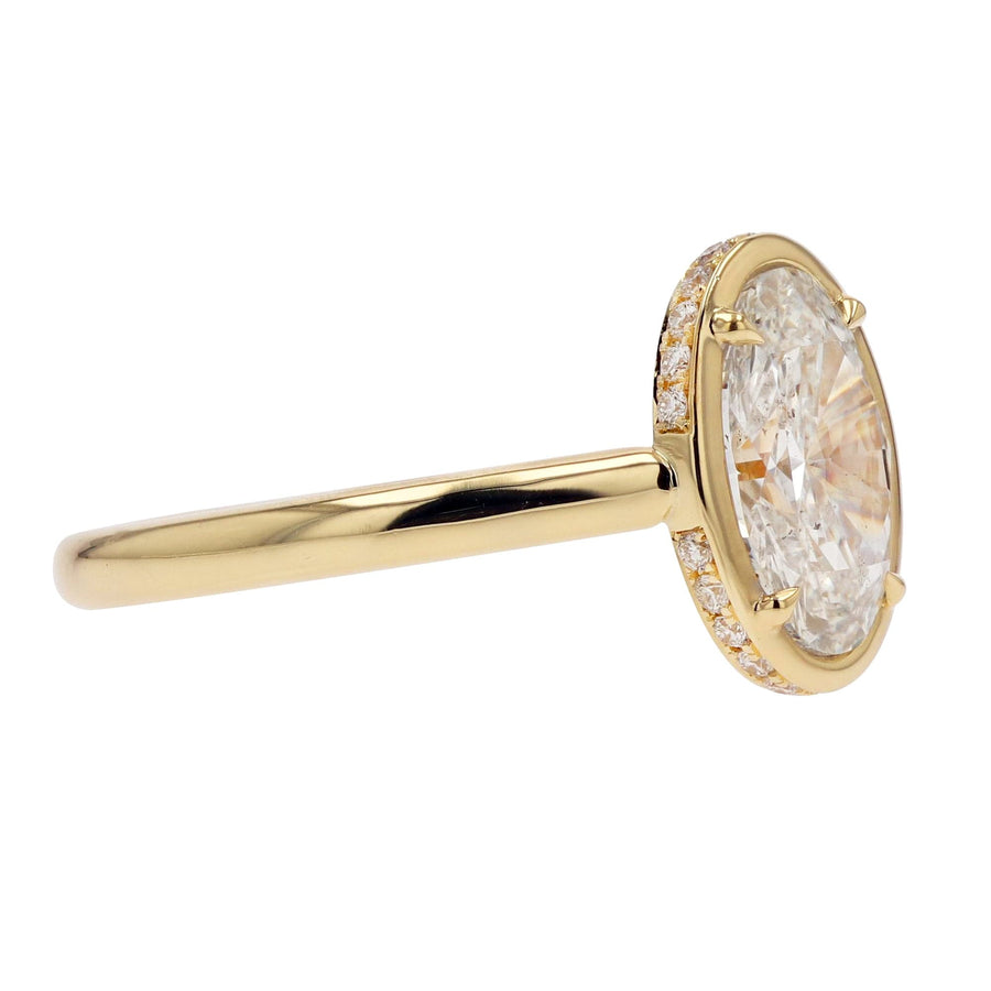 Rahaminov Diamonds Oval Diamond Hidden Halo Engagement Ring - Skeie's Jewelers