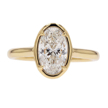 Rahaminov Diamonds Oval Diamond Hidden Halo Engagement Ring - Skeie's Jewelers