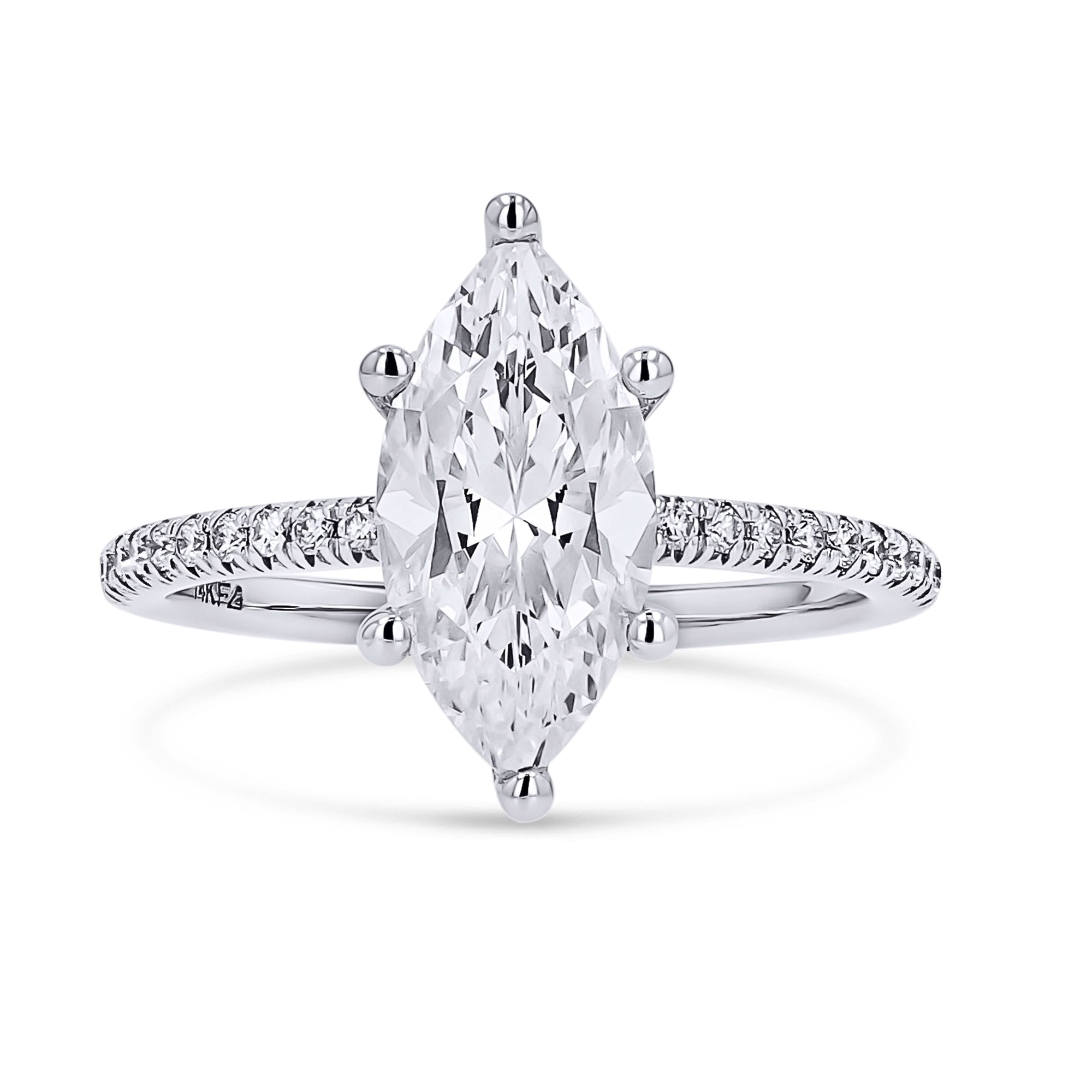 Frederick Goldman Diamond-Line Low Profile Engagement Ring - Skeie's Jewelers