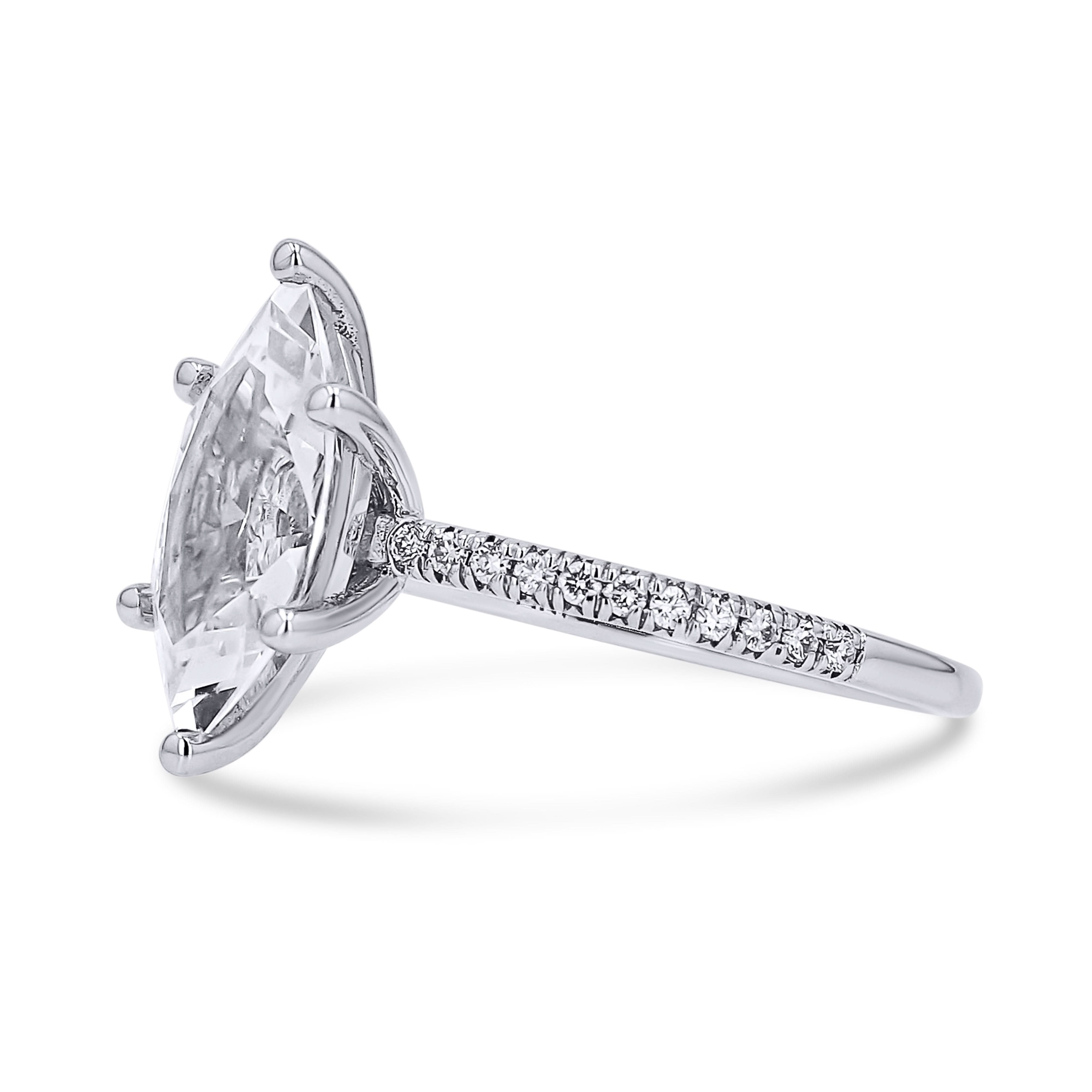 Frederick Goldman Diamond-Line Low Profile Engagement Ring