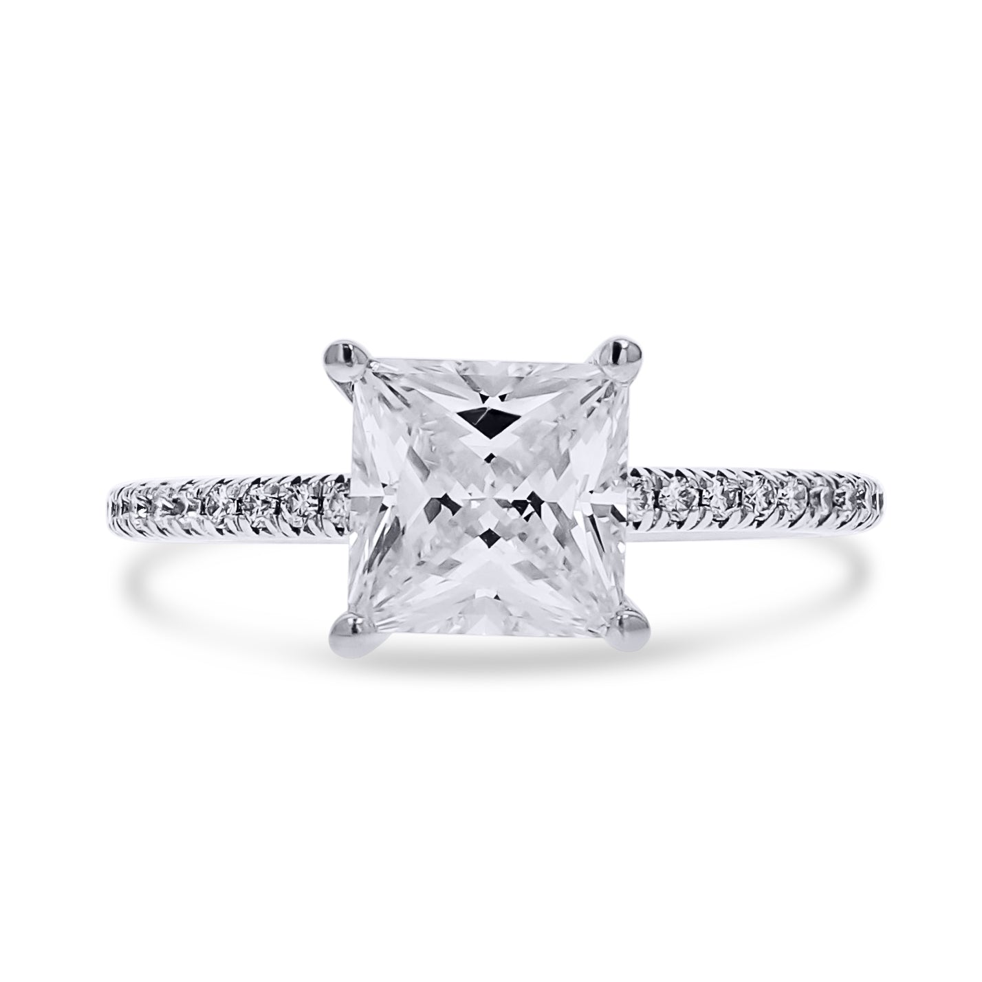 Frederick Goldman Diamond-Line Low Profile Engagement Ring - Skeie's Jewelers