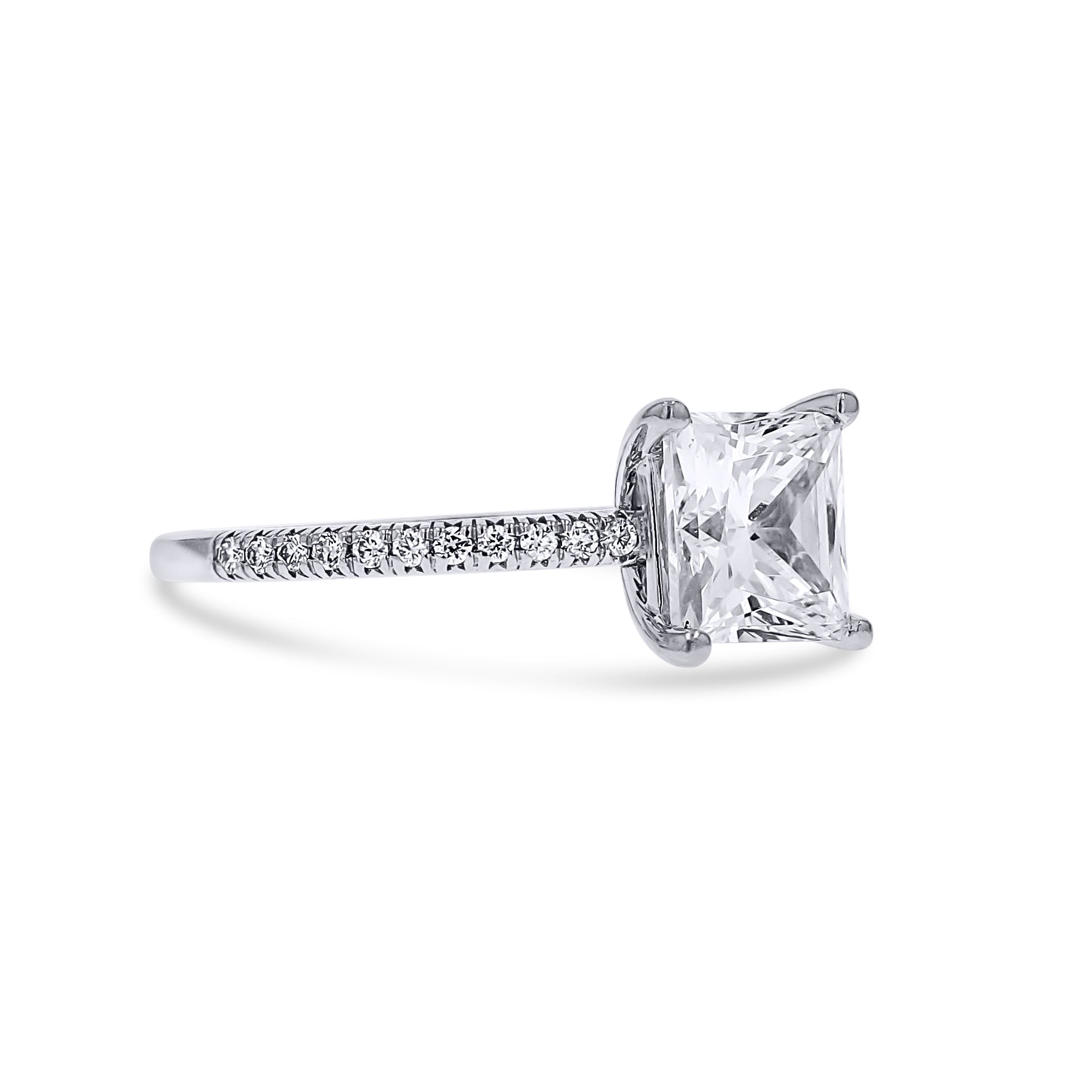 Frederick Goldman Diamond-Line Low Profile Engagement Ring - Skeie's Jewelers
