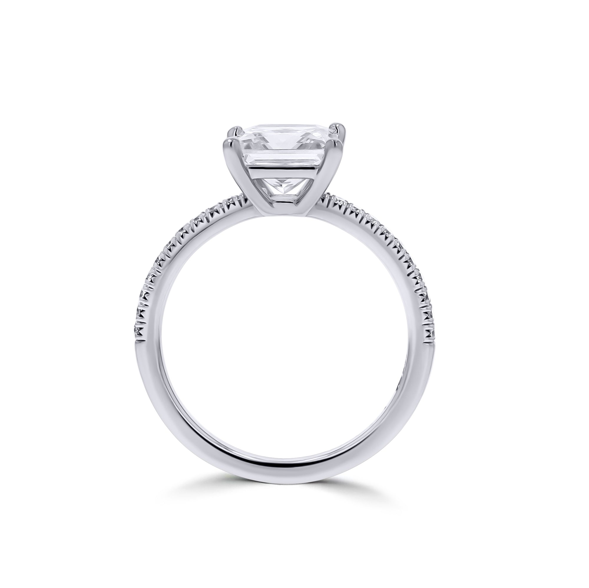 Frederick Goldman Diamond-Line Low Profile Engagement Ring - Skeie&#39;s Jewelers