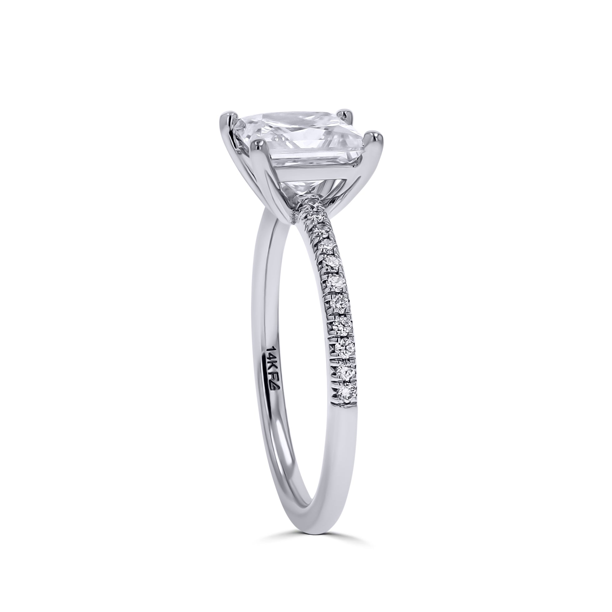 Frederick Goldman Diamond-Line Low Profile Engagement Ring - Skeie&#39;s Jewelers