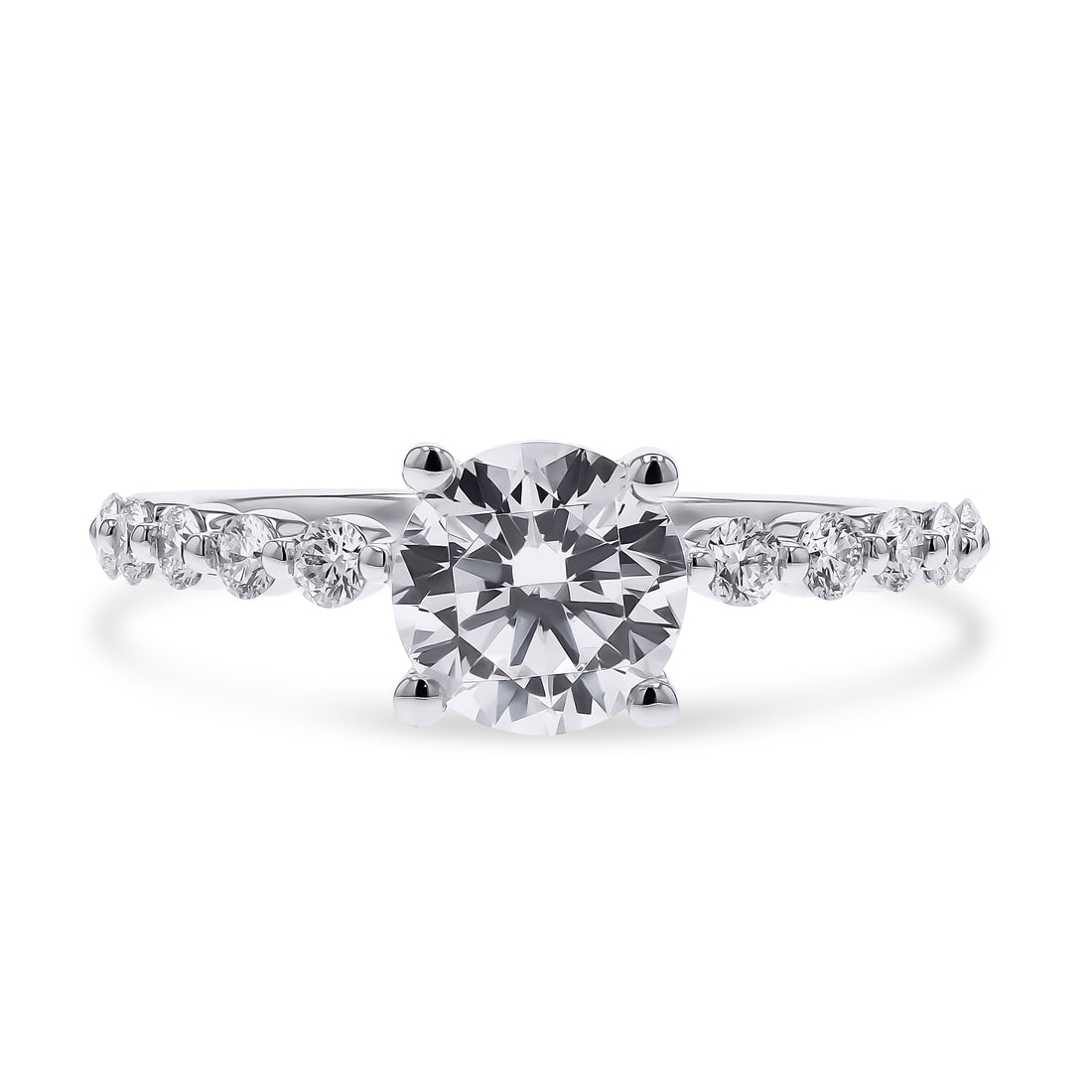 Single-Prong Diamond Engagement Ring