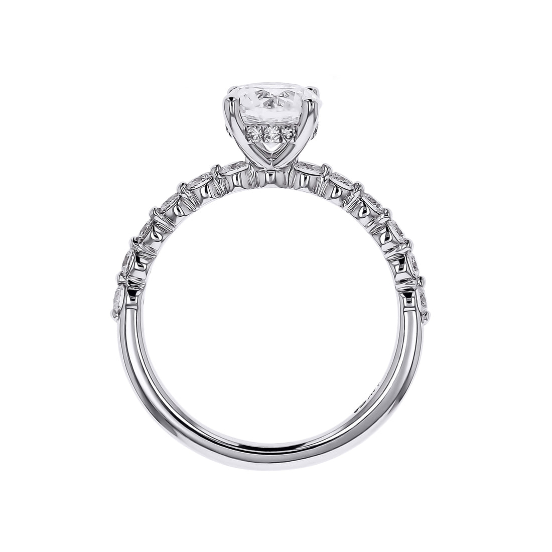 Single-Prong Diamond Engagement Ring