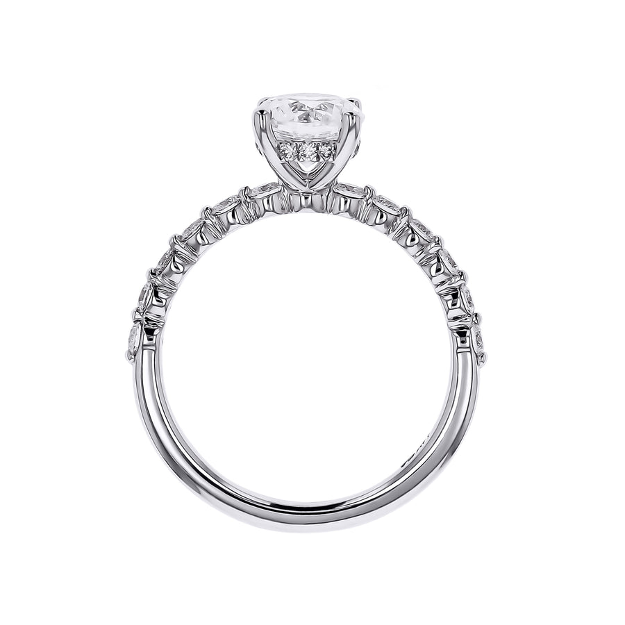 Single-Prong Diamond Engagement Ring