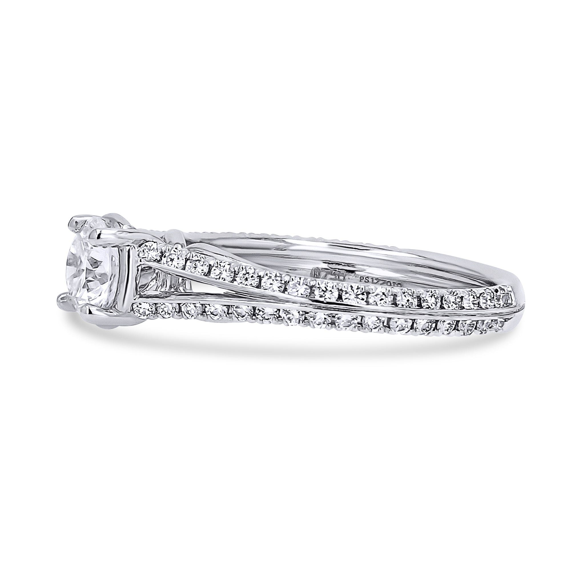 Diamond-Set Split Shank Engagement Ring - Skeie's Jewelers