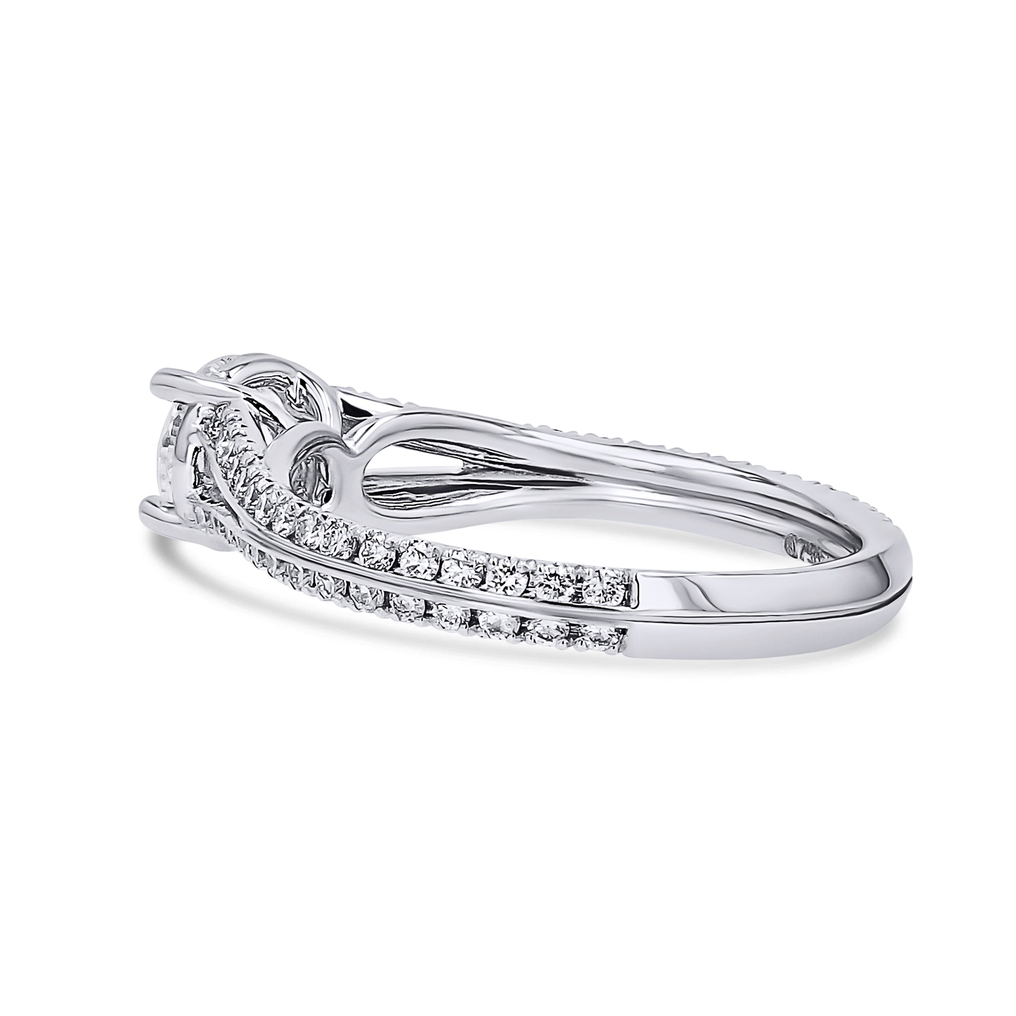 Diamond-Set Split Shank Engagement Ring - Skeie's Jewelers