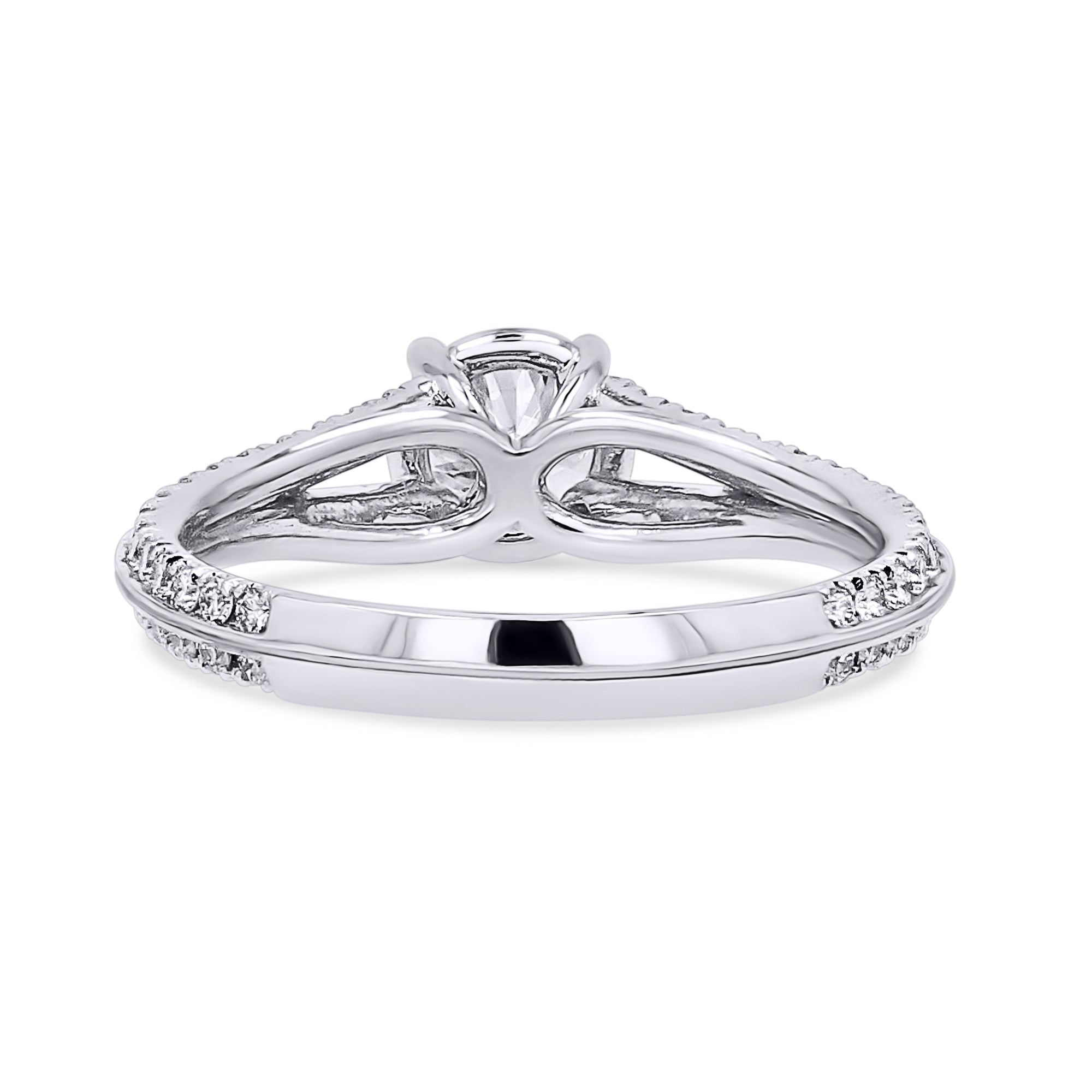 Diamond-Set Split Shank Engagement Ring - Skeie&#39;s Jewelers