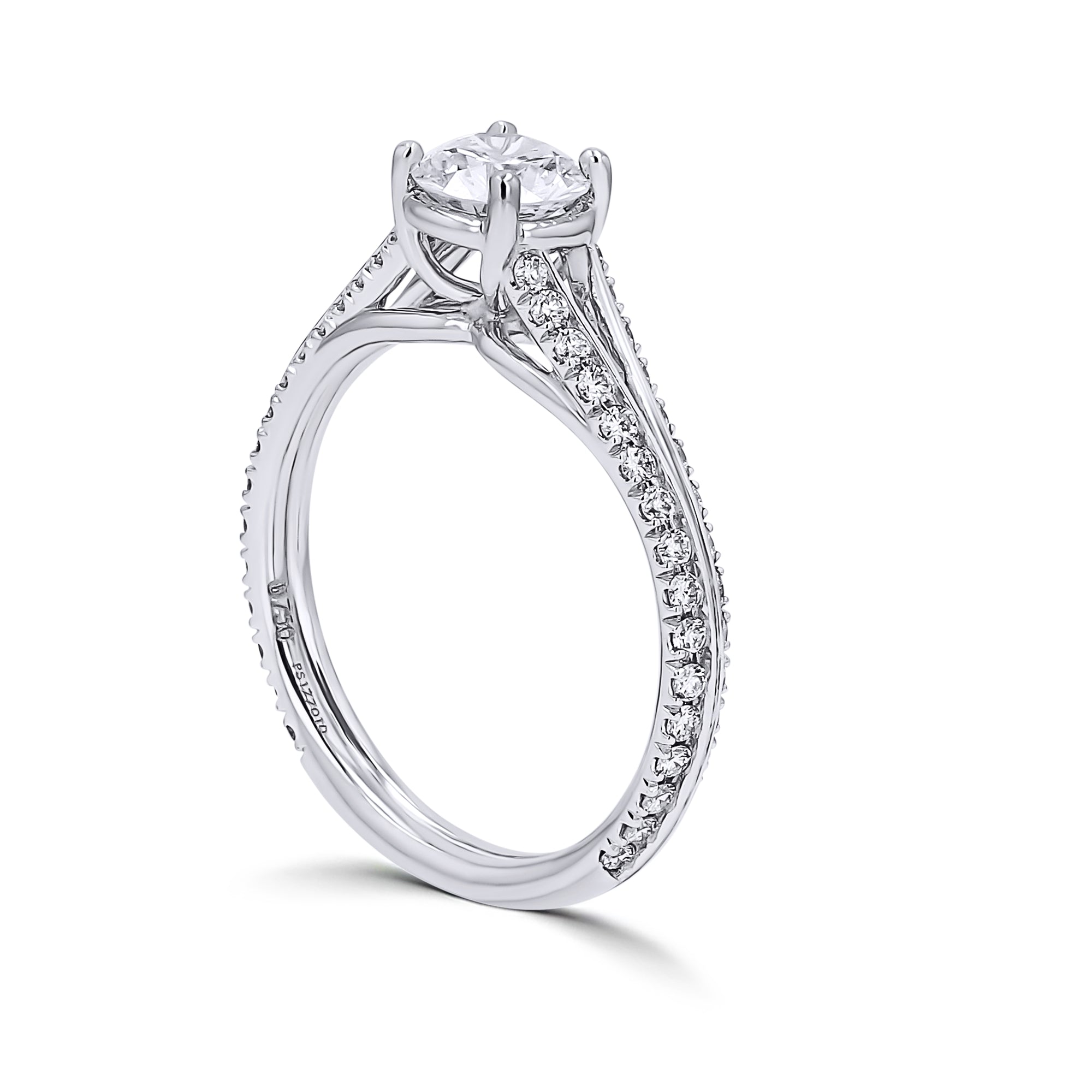 Diamond-Set Split Shank Engagement Ring - Skeie's Jewelers