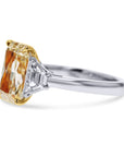 Radiant Fancy Yellow Three Stone Engagement Ring - Skeie's Jewelers