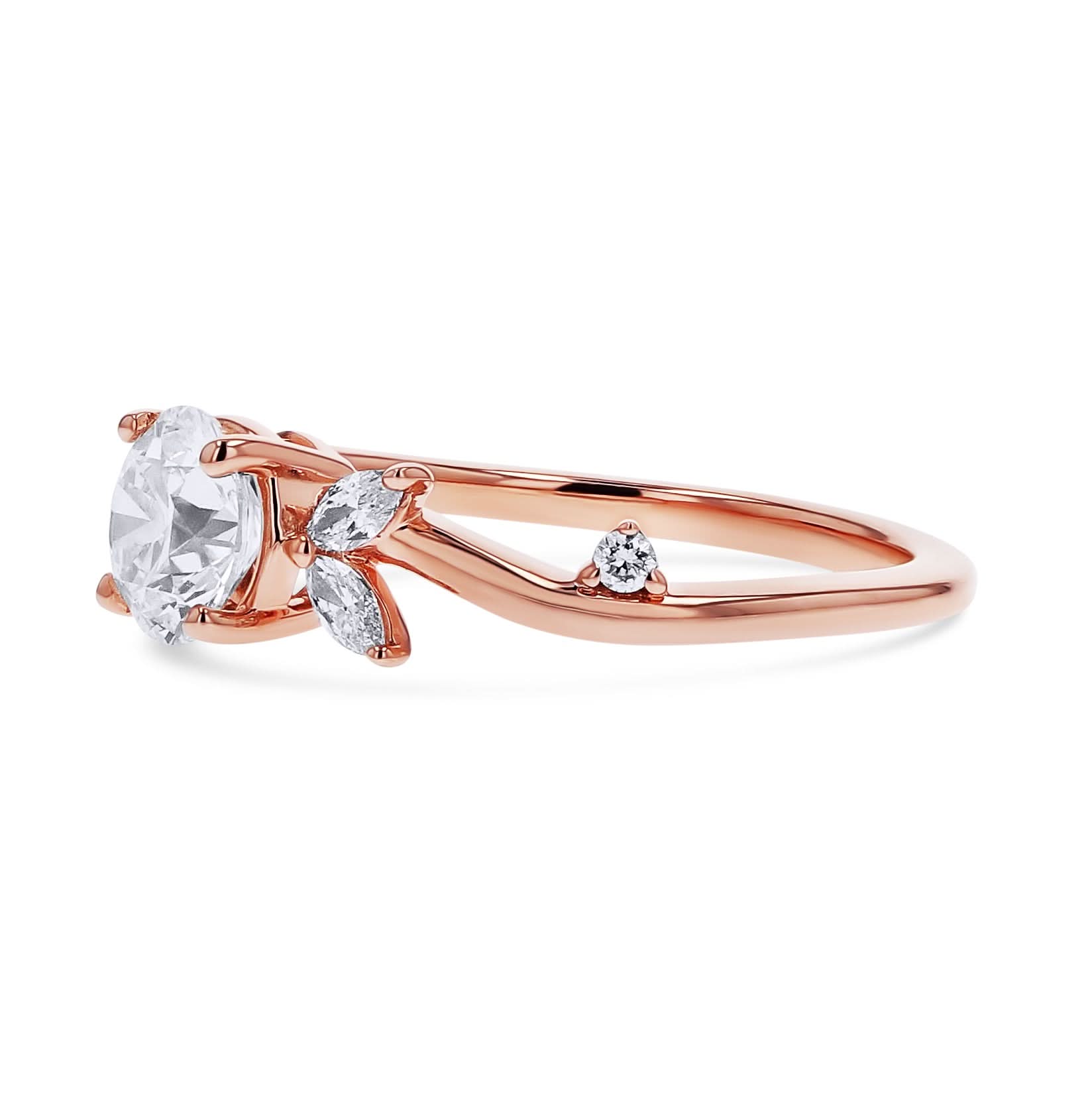 Natural Diamond Vine-Inspired Engagement Ring - Skeie's Jewelers