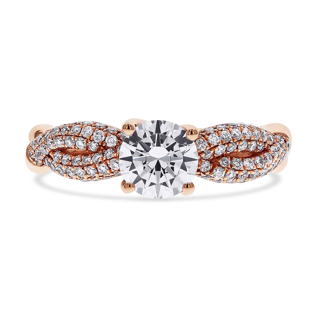 Zeghani Infinity Pave Engagement Ring